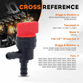 10-Pack 494769 90 Degree 1/4 Inline Fuel Shut Off Valve for Briggs & Stratton 698181 494539 697944 Tecumseh 35857 Mower Generator Pressure Washer